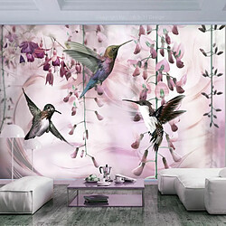 Paris Prix Papier Peint Flying Hummingbirds Pink 105 x 150 cm