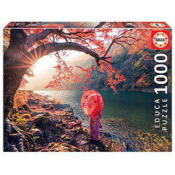 Puzzle Lever de soleil sur le fleuve Katsura, Japon - 1000 pcs - Educa Borras