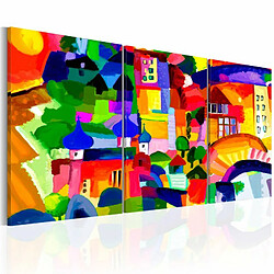 Paris Prix Tableau Imprimé Colourful Town 60 x 120 cm 