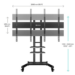 Onkron Adapteur Panneau VESA pour écrans 40-65" jusqu'à 45 kg chacun pour Support TV Mobile TS1881 ADV1881 Noir