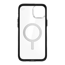 Speck Coque pour iPhone 14 Plus / 15 Plus MagSafe Presidio Perfect Clear Geo Antichoc Noir transparent 