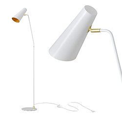 Acheter Lampadaire Norwich abat-jour réglable E27 hauteur 160 cm blanc [lux.pro]