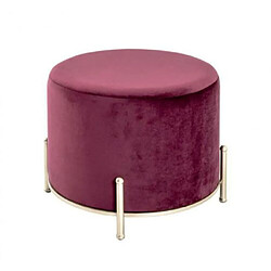 Pegane Tabouret coloris rouge-or en métal - H 40 x Ø 48 cm 