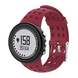 Wewoo Bracelet pour montre connectée Dragonne de remplacement masculine en silicone SUUNTO M1 / M2 / M4 / M5 Rouge vineux 