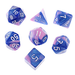 28pcs Jeux de Dés Polyédriques Dice Set en Acryliqu Coloré ( D4 + D6 + D8 + D10 + D12 + D20 )