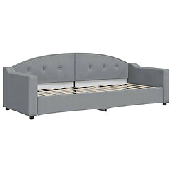 Acheter Maison Chic Lit d'appoint avec gigogne et tiroirs | Lit de jour | Lit de repos gris clair 80x200 cm tissu -GKD59434