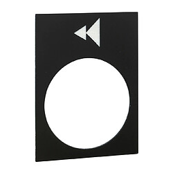 etiquette - harmony - 30 x 40 mm - noir - gauche ou descente - pv et gv - schneider electric zb2by2906 