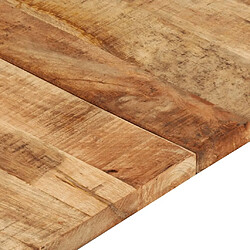 Avis vidaXL Dessus de table bois de manguier solide 25-27 mm 120x60 cm