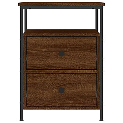 Maison Chic Table de chevet,Table de nuit,Table d'appoint pour salon chêne marron 44x45x60 cm bois d'ingénierie -MN32767 pas cher