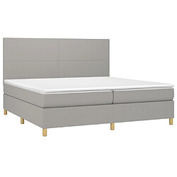 Avis Sommier à lattes,Cadre à lattes de lit et matelas et LED pour Adulte Gris clair 200x200 cm -MN18095