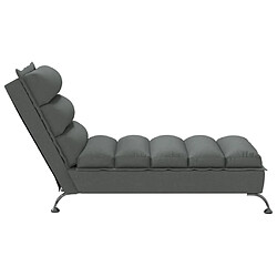 Acheter vidaXL Chaise longue avec coussins gris foncé tissu