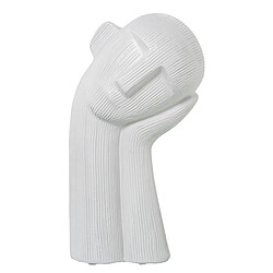 Figurine Décorative Alexandra House Living Blanc Céramique Visage 16 x 13 x 27 cm