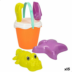 Color Baby Set de jouets de plage Colorbaby Ø 18 cm polypropylène (15 Unités)