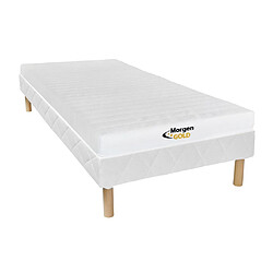 Vente-Unique Ensemble 90 x 200 cm sommier + matelas mousse 7 zones ép.12cm - STELO de MORGENGOLD