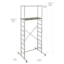 Escalux Échafaudage aluminium 4.49 m altus 250 