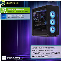 Sedatech PC Gamer Pro • Intel i7-13700KF • RTX4080 • 32Go DDR5 • 1To SSD M.2 • 3To HDD • Windows 11