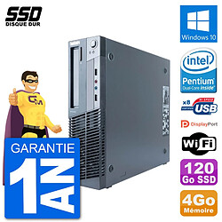 PC Lenovo M91p SFF Intel G630 RAM 4Go SSD 120Go Windows 10 Wifi - Occasion