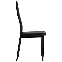 Acheter Maison Chic Lot de 2 Chaises à manger,Chaise pour cuisine,Solide Structure noir similicuir -MN47427