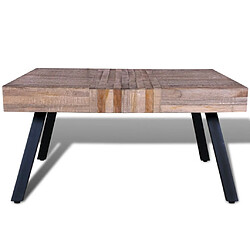 Acheter vidaXL Table basse carrée Bois de teck de récupération