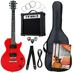 Rocktile Banger‘s Pack Single Cut SET guitare électrique, 7 pièces Red