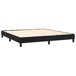 Acheter vidaXL Sommier à lattes de lit avec matelas et LED Noir 160x200 cm