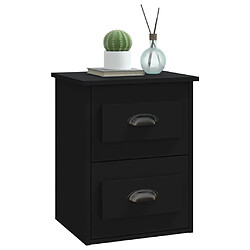 Acheter Maison Chic Table de chevet murale - Table de Nuit noir 41,5x36x53 cm