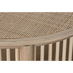 Pegane Table basse, table de salon ronde en bois coloris naturel - diamètre 75 x Hauteur 49 cm pas cher