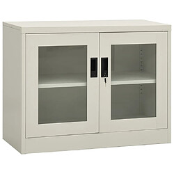 vidaXL Armoire de bureau Gris clair 90x40x70 cm Acier 