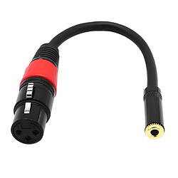 Adaptateur XLR Vers 1/8 Femelle, Câble Mini-jack Symétrique (3,5 Mm) Femelle Vers Microphone, Convertisseur de Cordon de Transformation Stéréo TRS Ver