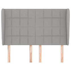 Avis Maison Chic Tête de lit scandinave avec oreilles,meuble de chambre Gris clair 147x23x118/128 cm Tissu -MN38859