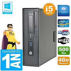 PC HP EliteDesk 800 G1 SFF Core I5-4570 4Go Disque 500Go Graveur DVD Wifi W7 - Occasion