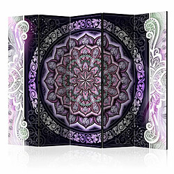 Paris Prix Paravent 5 Volets Round Stained Glass Violet 172x225cm 