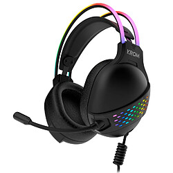 Casque audio gamer Krom Klaim, haut-parleurs 50mm, RGB, micro souple et bandeau doux et confortable