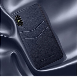 Avis Etui Clapet iPhone X et XS Ideal of Sweden Saffiano bleu nuit Coque Magnétique