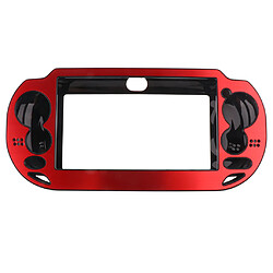 boîtier en plastique plaqué en aluminium brossé protéger la couverture pour ps vita rouge