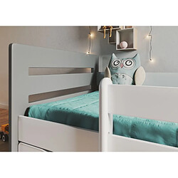 Avis Lit Tomi mix gris sans tiroir, sans matelas 140/80