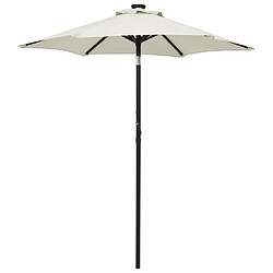 Maison Chic Parasol Jardin | Parasol avec lumières LED Sable 200x211 cm Aluminium - GKD92087