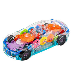 Bébé Voiture Jouet avec Musique et Lumières Transparent Mécanique Vitesse Jouet de Voiture Automatique Direction sur Contacter Creative Cadeaux voiture de course pour tout-petits