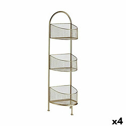 Gift Decor Étagère Doré Métal 21,2 x 97 x 28,5 cm (4 Unités)