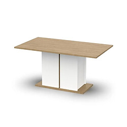 But Table de séjour 160cm AXELLE imitation chêne/ blanc pas cher