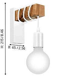 Universal Applique nordique en bois et fer forgé de haute qualité moderne simple chambre chevet salon salle à manger décoration d'éclairage (noir) pas cher