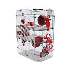 ZOLUX Cage pour petits rongeurs Rody 3 trio rouge grenadine.