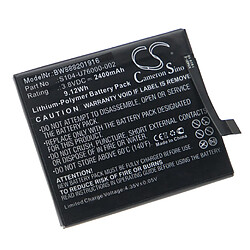 vhbw batterie remplace Wiko S104-U76000-000, S104-U76000-002 pour smartphone (2400mAh, 3,8V, Li-polymère)