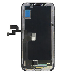 Ecran complet pour iPhone X téléphone portable noir vitre tactile + écran LCD sur chassis -VISIODIRECT-