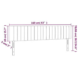 vidaXL Têtes de lit 2 pcs Vert foncé 80x5x78/88 cm Velours pas cher