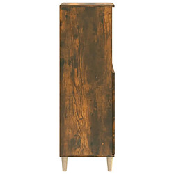 Avis vidaXL Buffet haut Chêne fumé 60x36x110 cm Bois d'ingénierie