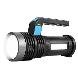 Chrono Lampe torche, lampe torche LED rechargeable lanterne lumière de travail COB rechargeable spots 3000 lumens lampe de poche à main (noir)