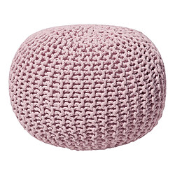 Beliani Pouf en coton rose 50 x 35 cm CONRAD