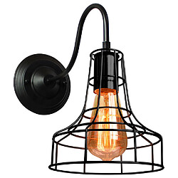 Stoex Rétro Appliques Murales Industrielle Vintage Intérieure Cage en Métal Fer Noir Suspension luminaire Loft pour Salon Chambre Café Bar Restaurent 