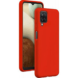 BigBen Connected Coque pour Galaxy A12 Rigide en Silicone Soft Touch Rouge